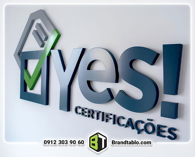 حروف برجسته پلکسی طرح yes حروف برجسته پلکسی طرح yes